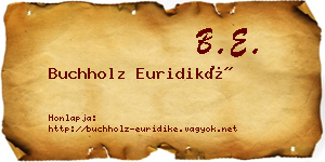 Buchholz Euridiké névjegykártya